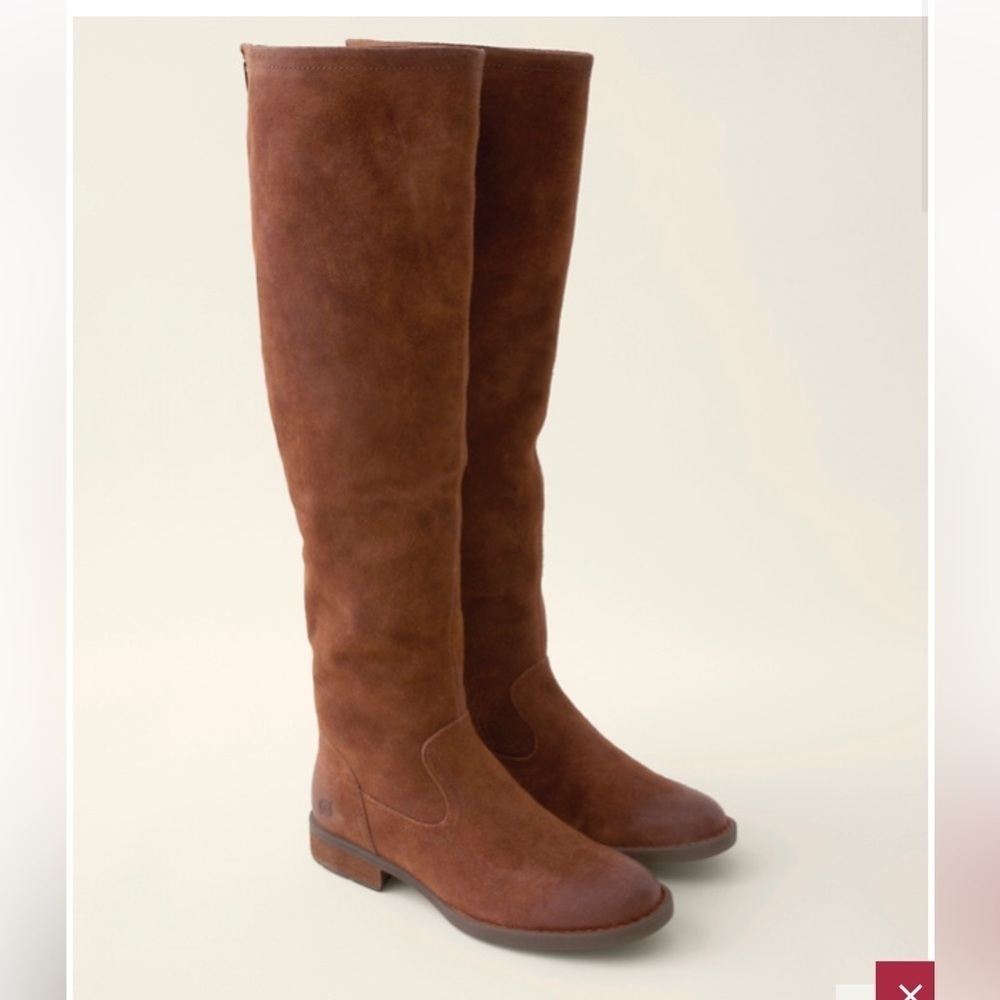 BORN | BORMAN Tall Knee High Boots Rust Suede Size 6.5